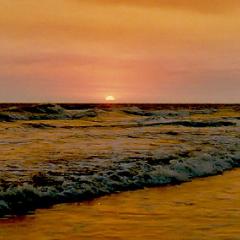 Atardecer sobre Monte Hermoso!